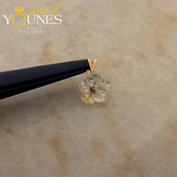 آویز سواروسکی گل شکوفه طلا